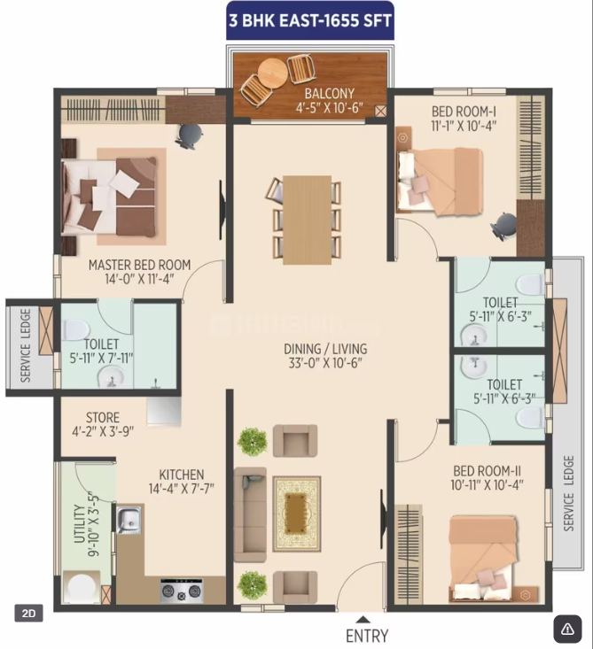 Muppa Melody Floor plan